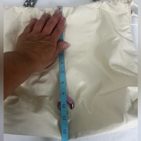 Rebecca Minkoff Zero Gravity Chantilly Leather Metallic Chain Shoulder Tote Bag - Picture 7 of 15